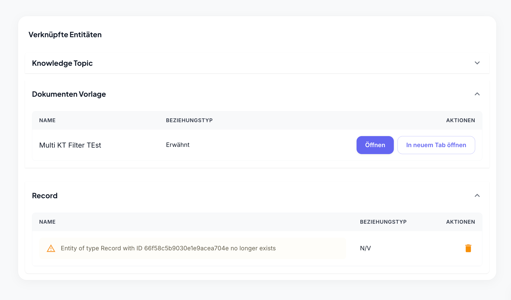 Missing Entity Warning